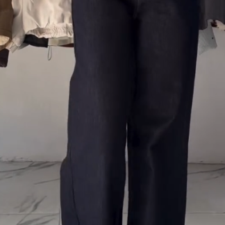 High-Rise Wide-Leg Baggy Denim Jeans