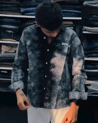 Oversized Tie-Dye Shirt, Full Sleeve