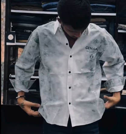 Oversized Tie-Dye Shirt, Full Sleeve