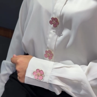 Flower-Shaped Cufflinks for Formal Shirts