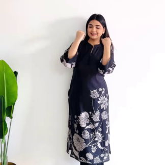 Floral Print Straight Kurta Set with Pants, 3 Colours