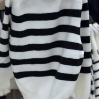 Women's Striped Knit Sweater in Acrylic