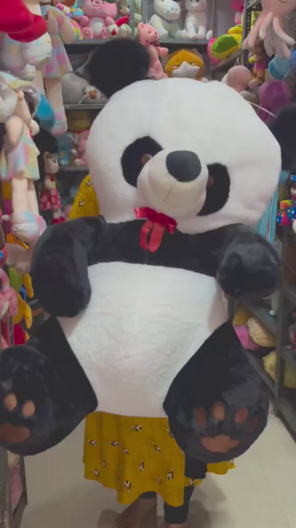 Giant panda plush toy front view