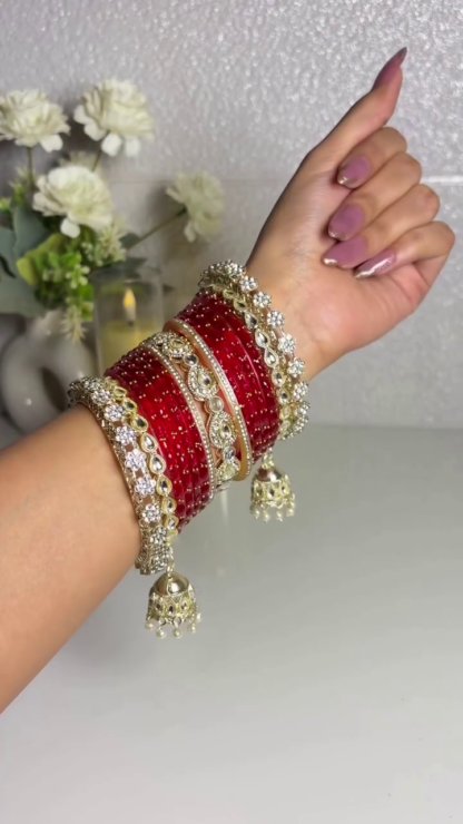 Jhumki charm bangle set additional view