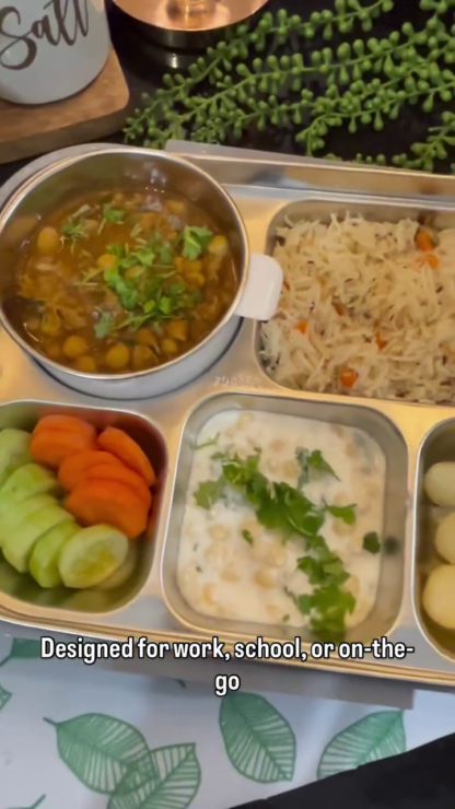 Stainless steel bento box product view