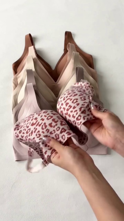 Leopard print contour bra product view