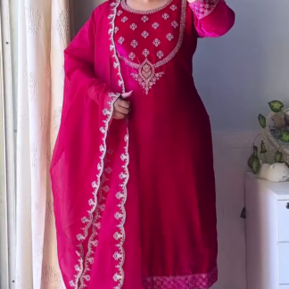 VelvetBreeze Lined Velvet Kurti for Winter Festive Days