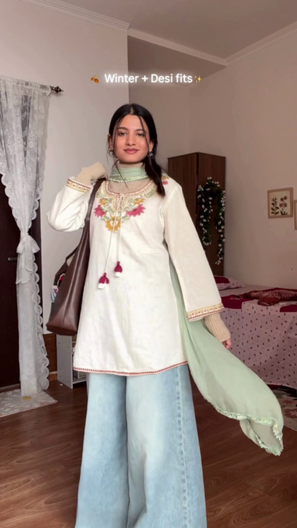 SnowSilk Winter-Friendly Kurti in Warm Fabrics