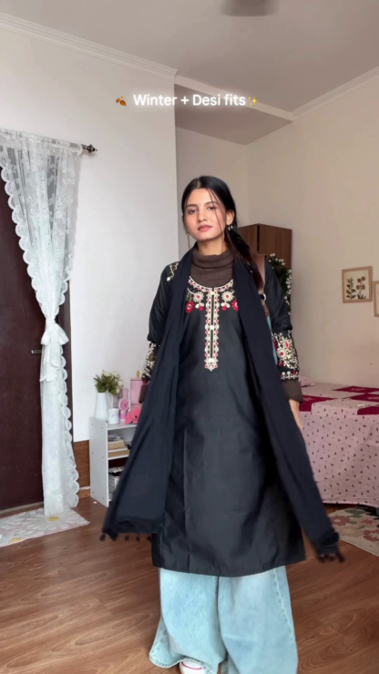 SnowSilk Winter-Friendly Kurti in Warm Fabrics