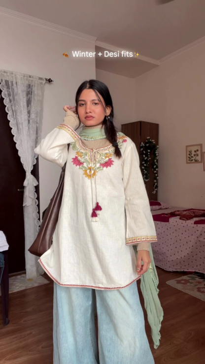 SnowSilk Winter-Friendly Kurti in Warm Fabrics
