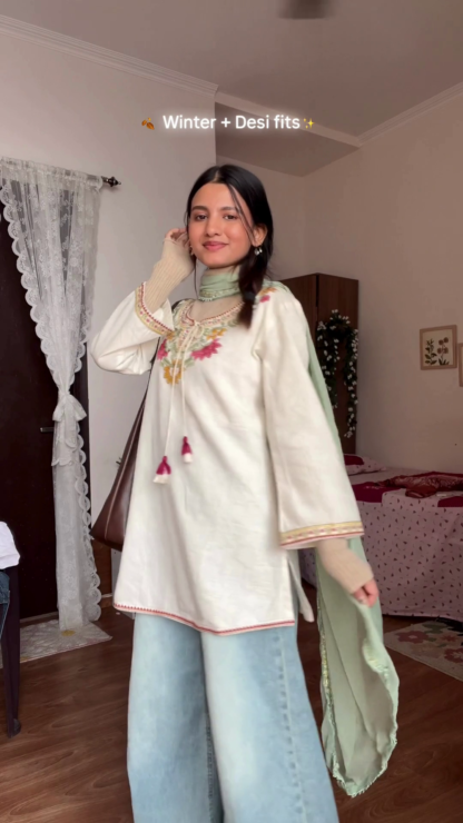 SnowSilk Winter-Friendly Kurti in Warm Fabrics