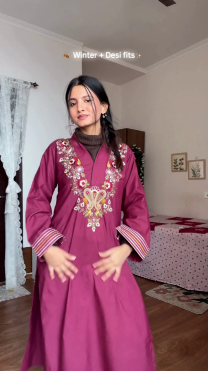 SnowSilk Winter-Friendly Kurti in Warm Fabrics