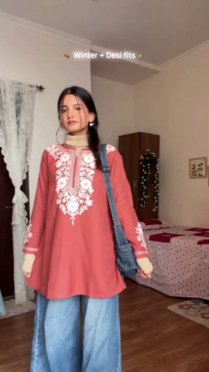 SnowSilk Winter-Friendly Kurti in Warm Fabrics