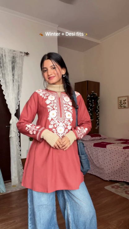 SnowSilk Winter-Friendly Kurti in Warm Fabrics