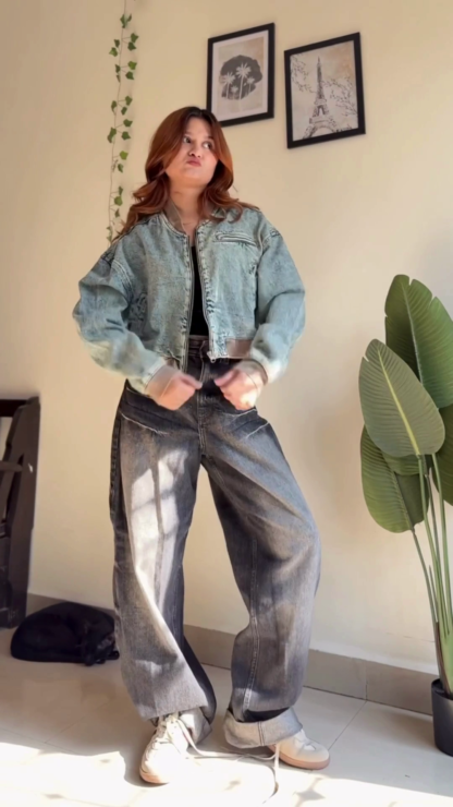 Women's Winter Jacket with Baggy Jeans, Assorted Styles