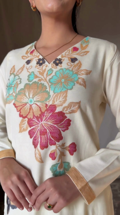 Royal Winter Velvet Kurti with Soft Lining