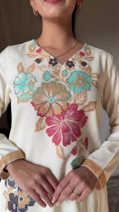 Royal Winter Velvet Kurti with Soft Lining