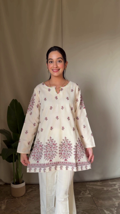 Royal Winter Velvet Kurti with Soft Lining
