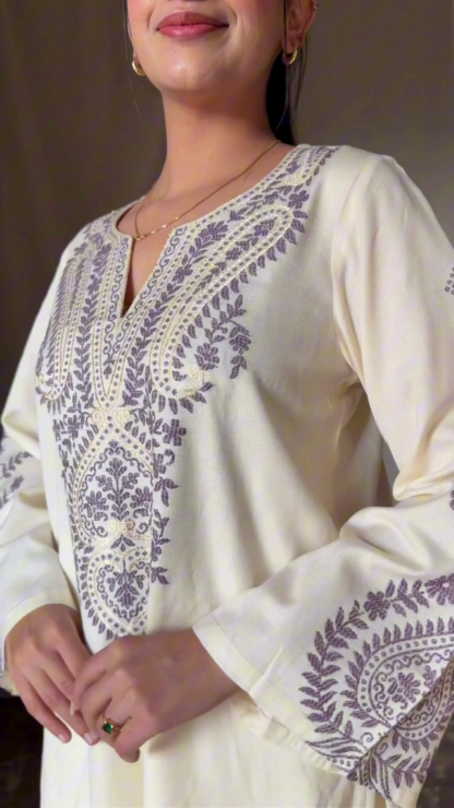 Royal Winter Velvet Kurti with Soft Lining