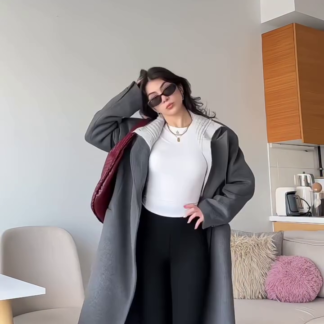 Women's Long Winter Coat, Straight Cut