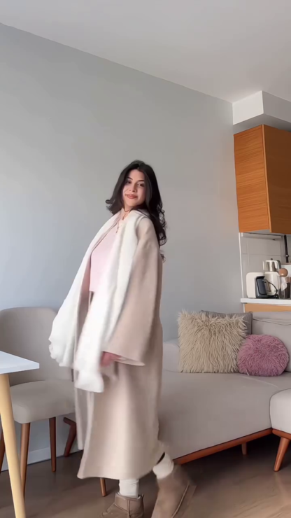 Women's Long Winter Coat, Straight Cut