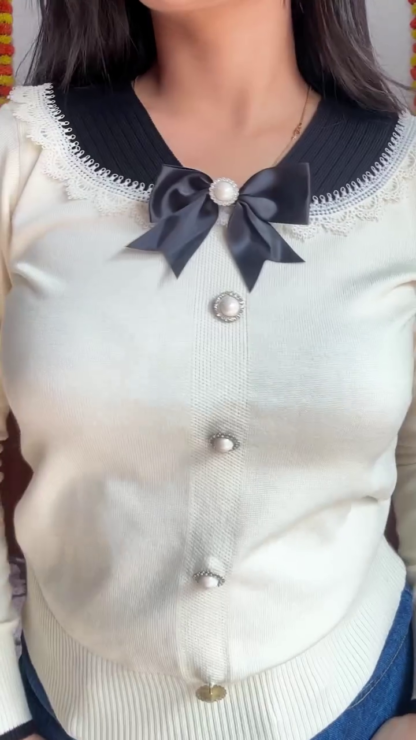 Pastel Knit Winter Sweater with Textured Detail