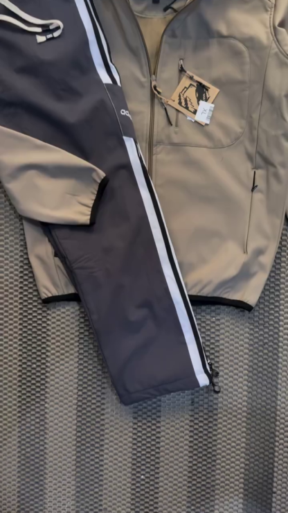 Men's Softshell Winter Tracksuit with Hooded Jacket and Joggers