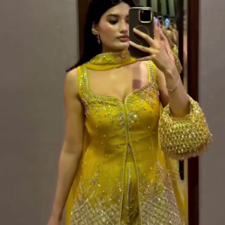Royal Sparkle Hand-Embellished Sharara Set with Dupatta
