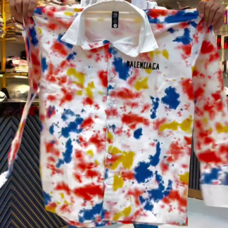 SplashBurst Oversized Multicolour Splash Print Shirt