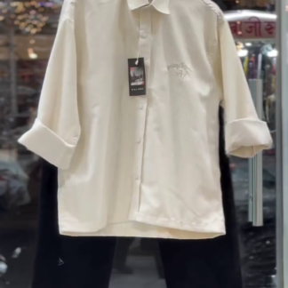 Men's White Half-Sleeve Shirt and Black Shorts Set