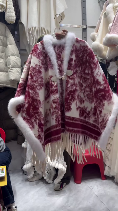 Winter Cape with Soft Trim