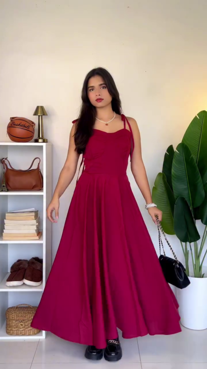 Burgundy Outfit for Brunch and Festive Days