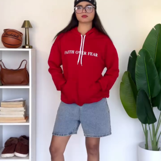 Oversized Hoodie Outfit Set with Pleated Skirt Styling