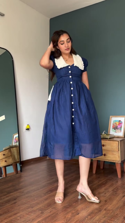 Puff Sleeve Babydoll Dress or Top, Assorted Colours