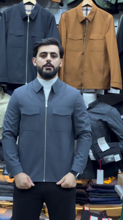 Men's Smart-Fit Winter Jacket with Zip Closure