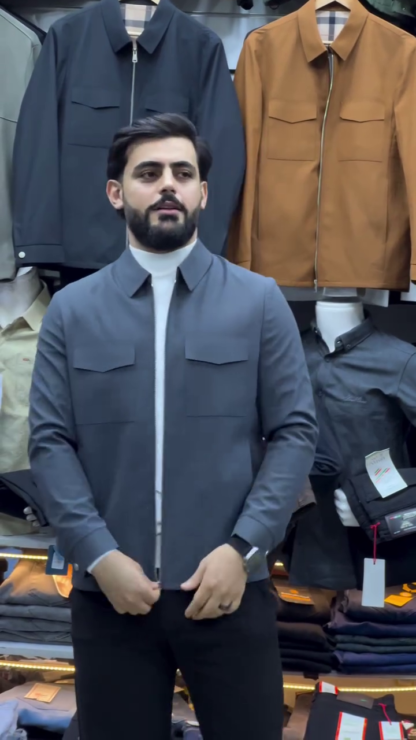 Men's Smart-Fit Winter Jacket with Zip Closure