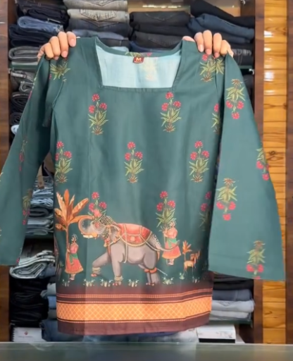 Scenic Printed Straight Kurti