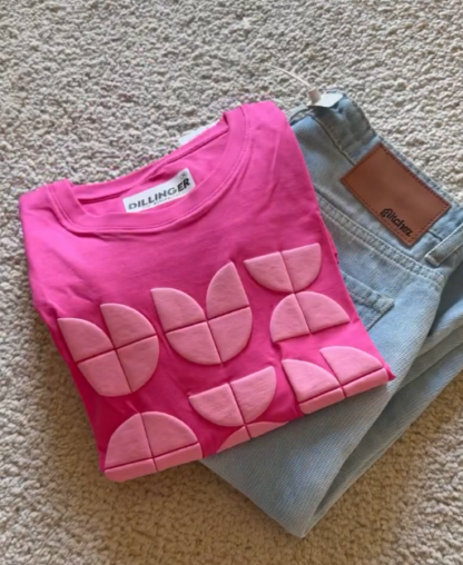 Graphic Tee with Denim, Assorted Prints