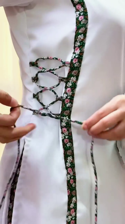 White Floral Sharara Set, Straight Kurta