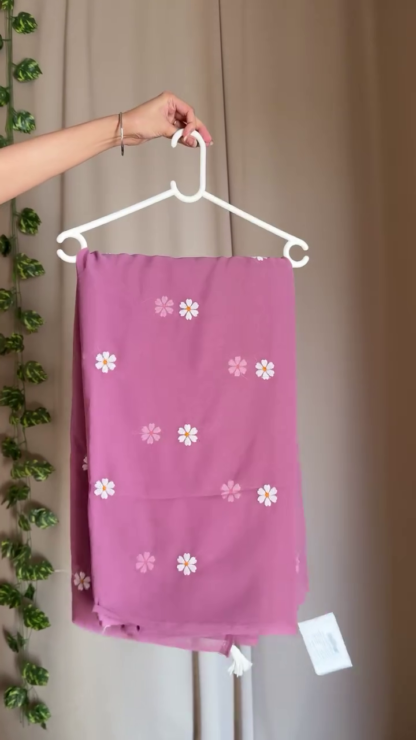 Floral Printed Soft Cotton Saree, Assorted Colours