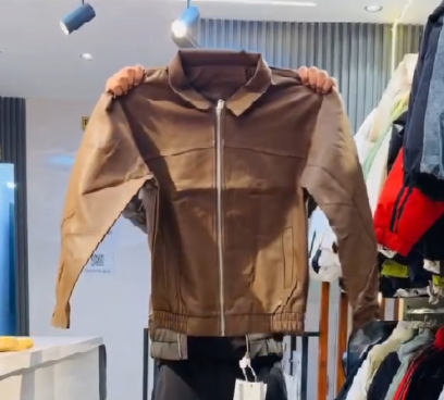 Faux Leather Zip-Front Jacket with Soft Lining - Image 2