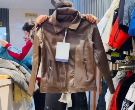 Faux Leather Zip-Front Jacket with Soft Lining - Image 6