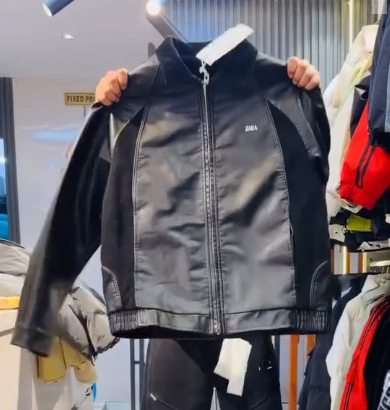 Faux Leather Zip-Front Jacket with Soft Lining - Image 4