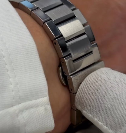 Skeleton Dial Automatic Watch in Stainless Steel
