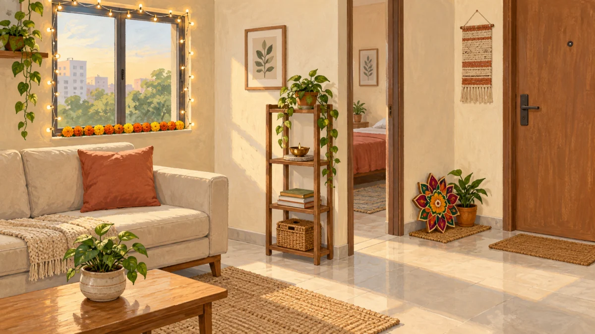 How to Decorate a Small Apartment or Rented Flat for Diwali