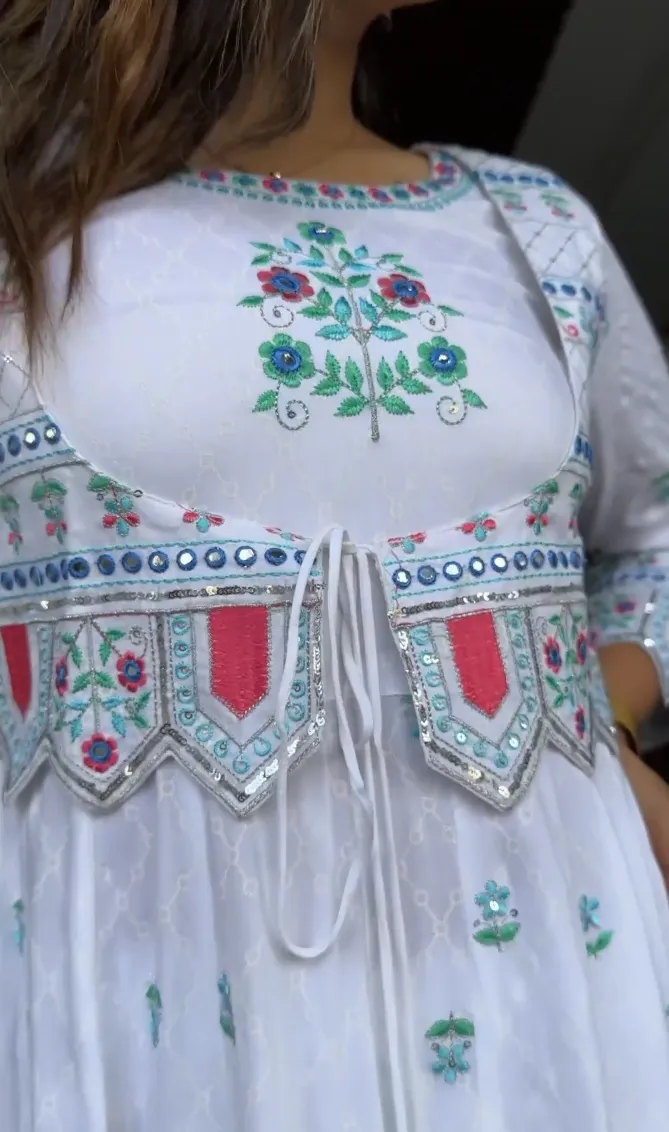 Embroidered Salwar Suits with Traditional Motifs - Image 4