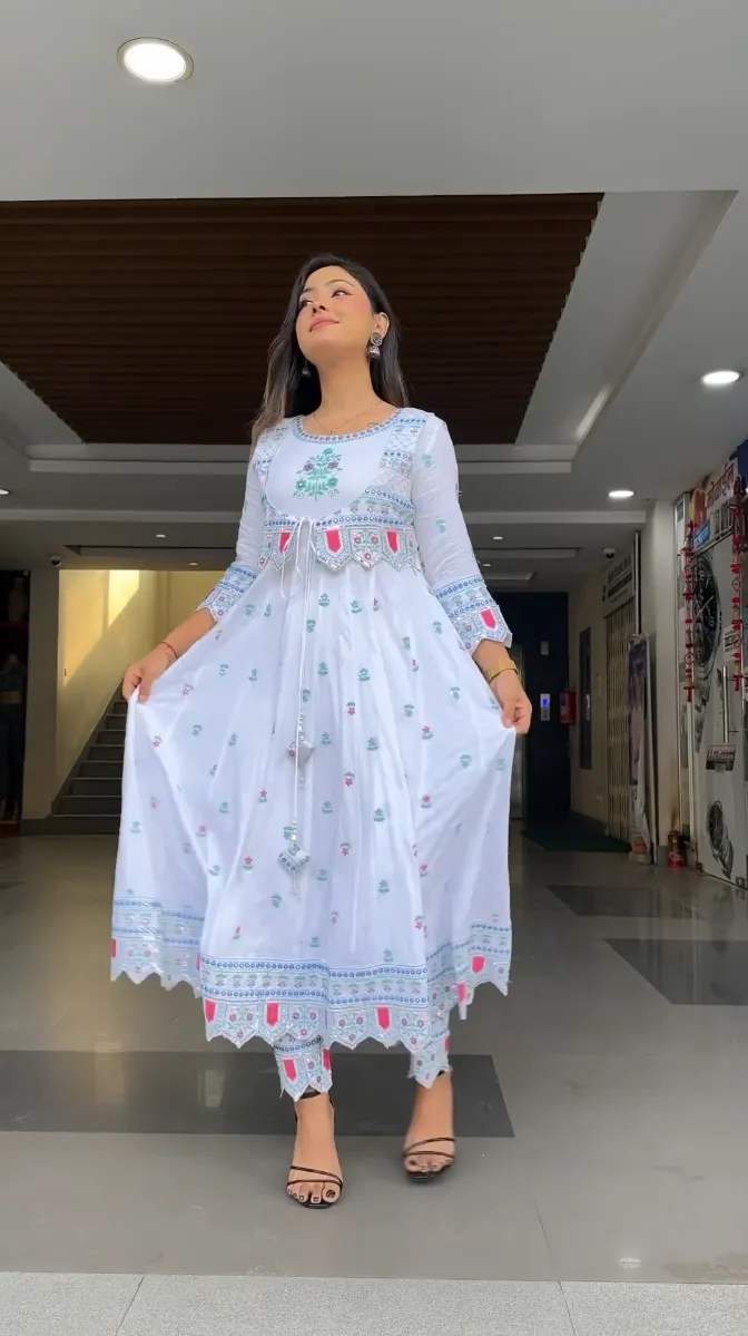 Embroidered Salwar Suits with Traditional Motifs - Image 5