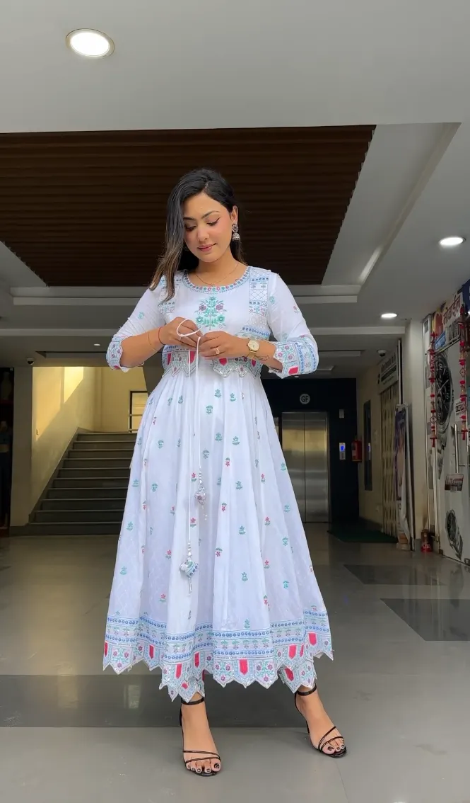 Embroidered Salwar Suits with Traditional Motifs - Image 6
