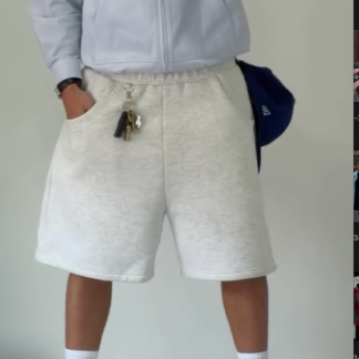 Men's Grey Baggy Shorts, Relaxed Fit