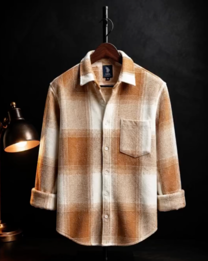 Men's Buffalo Check Flannel Shirt, Assorted Colours